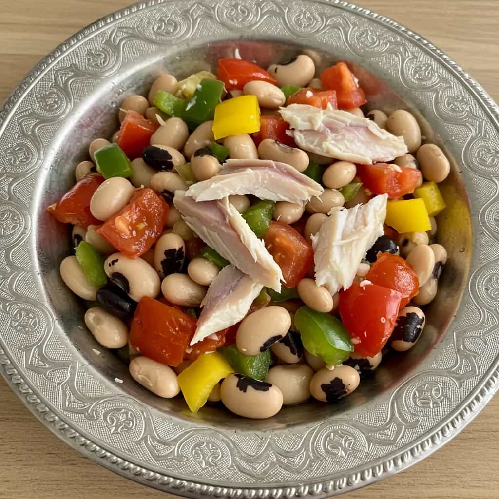 Salada de Feijão-Fradinho com Bacalhau