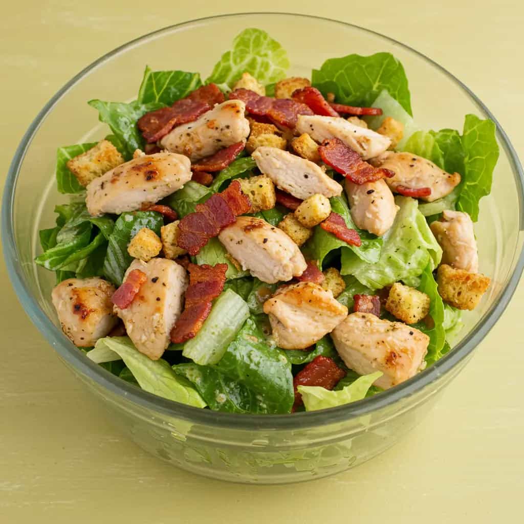 Salada de Frango com Bacon e Champignon