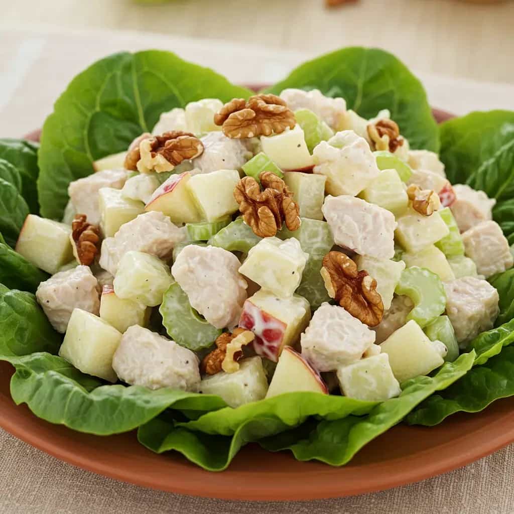 Salada de Frango Defumado com Nozes e Abacaxi