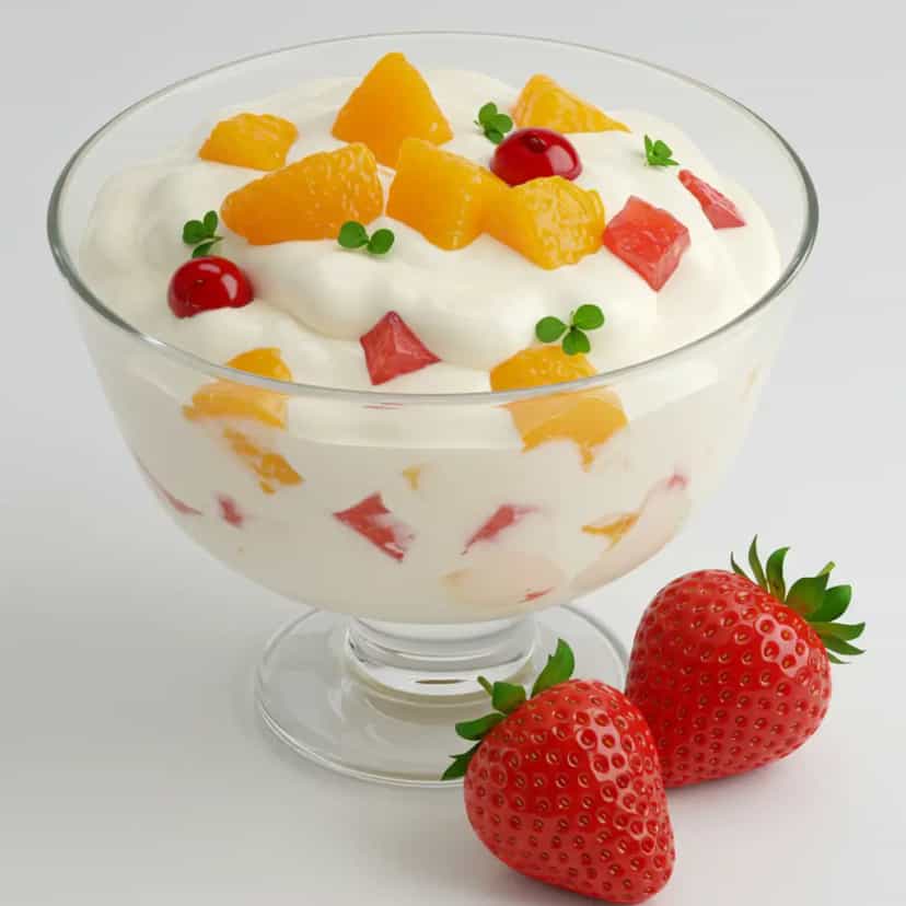 Foto deliciosa de Salada de frutas basiquinha pronta para servir - Snacks Naturais