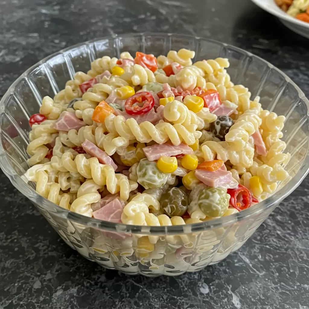 Salada de Macarrão com Frango e Bacon