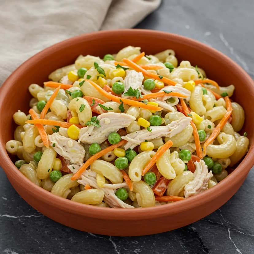 Salada de Macarrão com Frango e Molho Cremoso