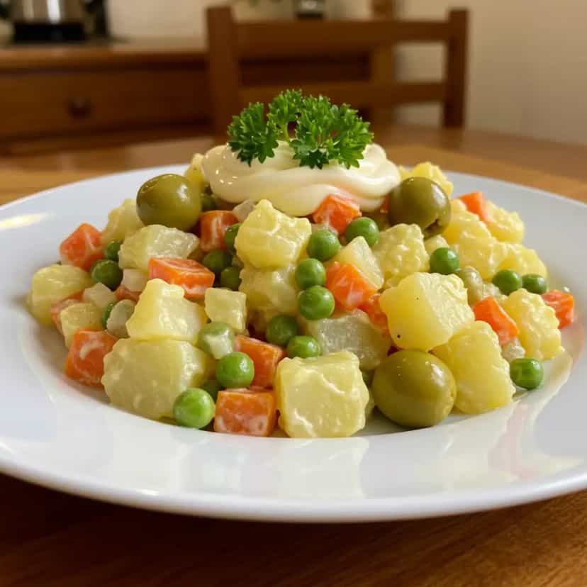 Foto deliciosa de Salada de Maionese pronta para servir - Saladas