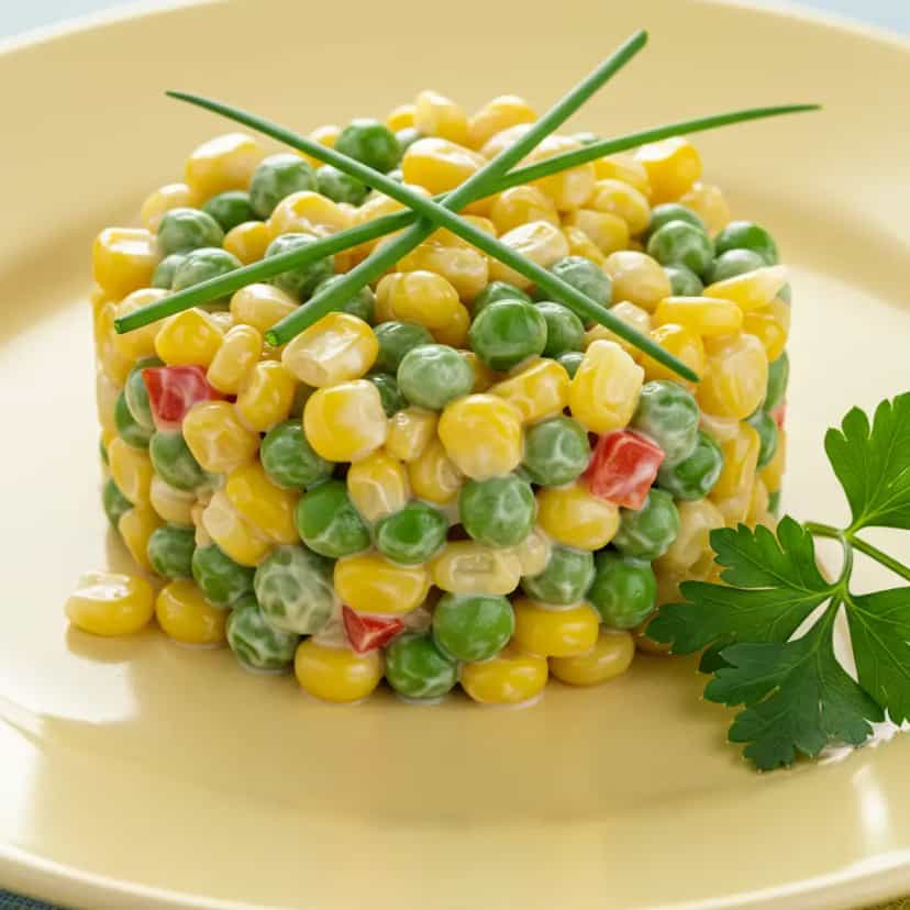 Foto deliciosa de Salada de Milho e Ervilha Fresca pronta para servir - Outras Receitas