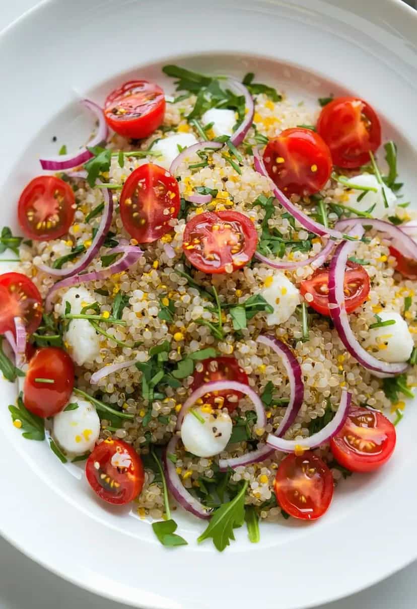 Foto deliciosa de Salada de Palmito e Quinoa pronta para servir - Saladas