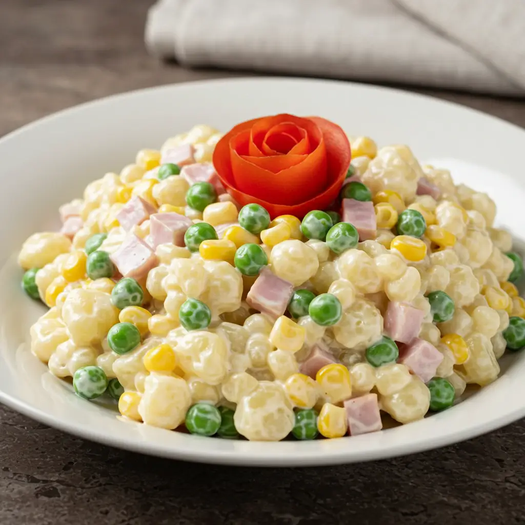 Salada de Pão com Presunto e Palmito