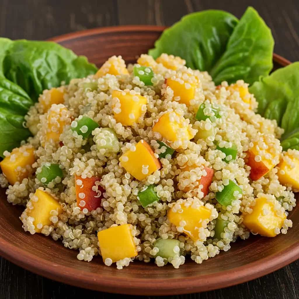 Salada de Quinoa com Molho de Pêssego e Curry