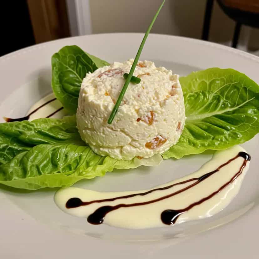 Foto deliciosa de Salada de Ricota com Damasco e Nozes pronta para servir - Saladas
