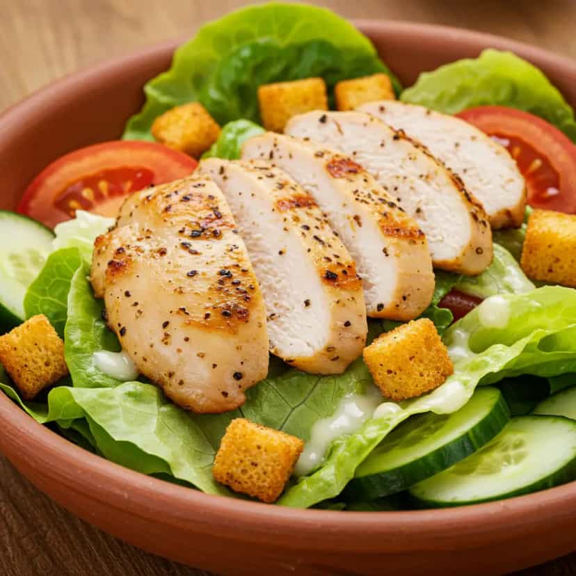 Foto deliciosa de Salada Refrescante de Frango Defumado com Laranja pronta para servir - Saladas