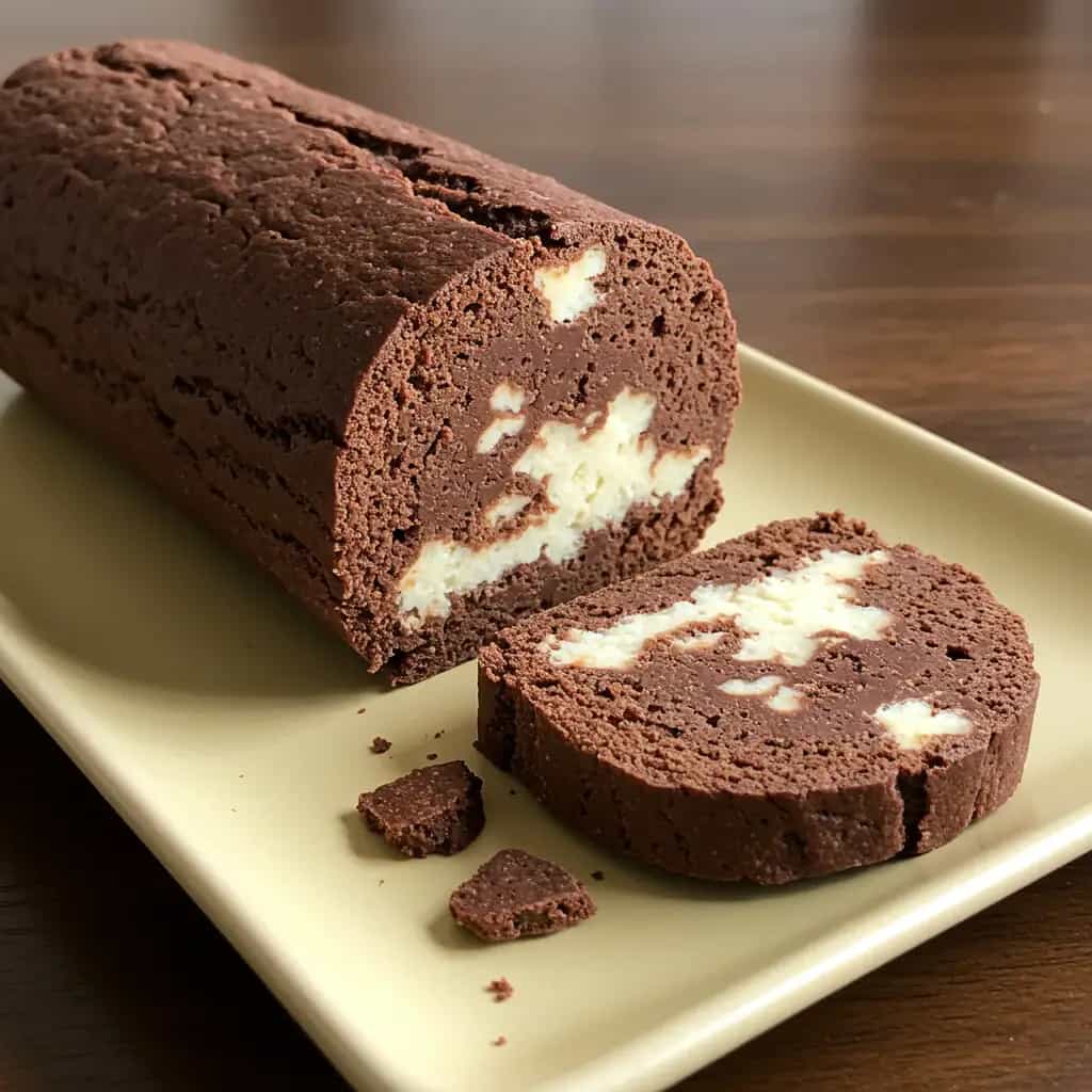 Salame de Chocolate com Macadâmia e Passas