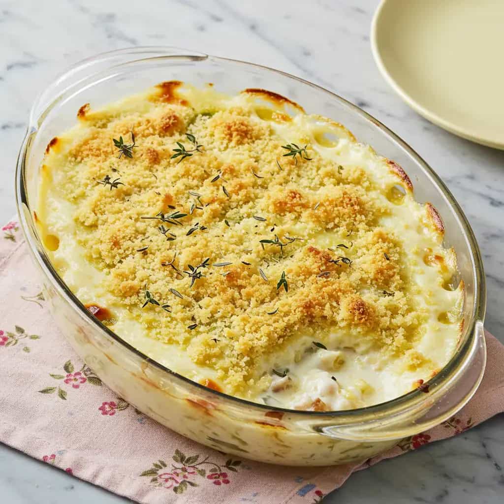 Salmão ao Molho de Camarão com Farofa Crocante