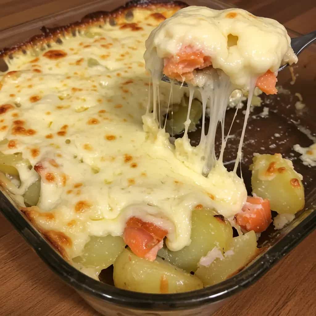 Salmão Grelhado com Molho Branco e Batatas