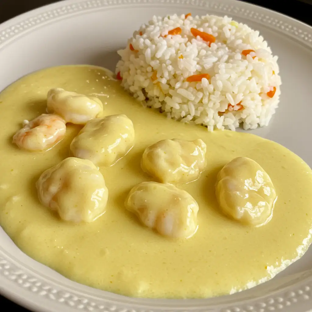 Salmão Grelhado com Molho de Camarão e Mostarda