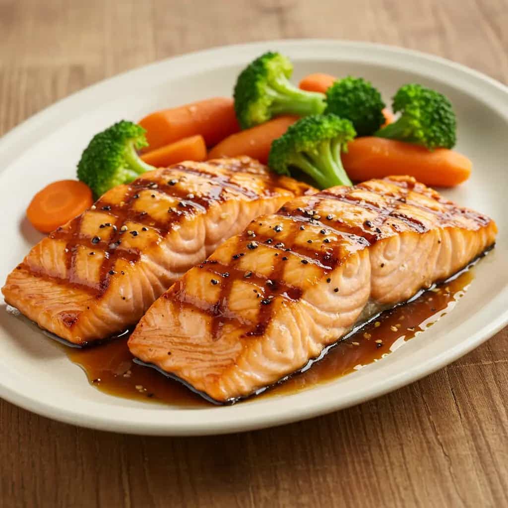 Salmão Grelhado com Molho Oriental