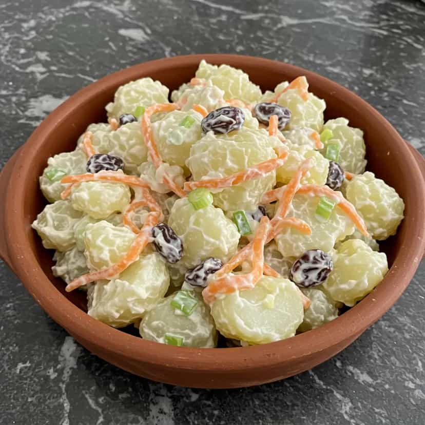 Foto deliciosa de Salpicão Cremoso com Pão pronta para servir - Outras Receitas