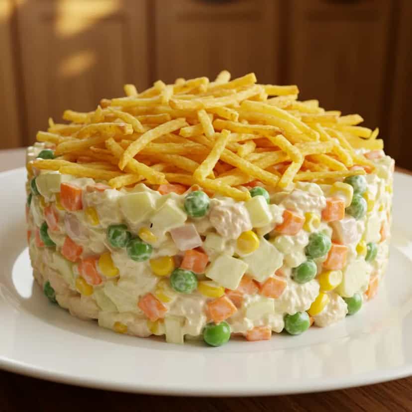 Foto deliciosa de Salpicão de Frango pronta para servir - Saladas