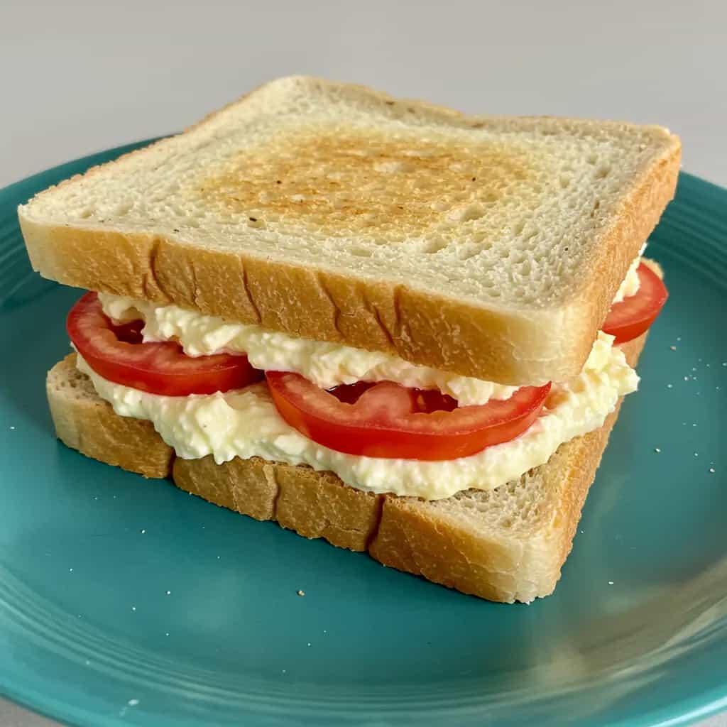 Sanduíche de Ovo com Tomate e Cebola