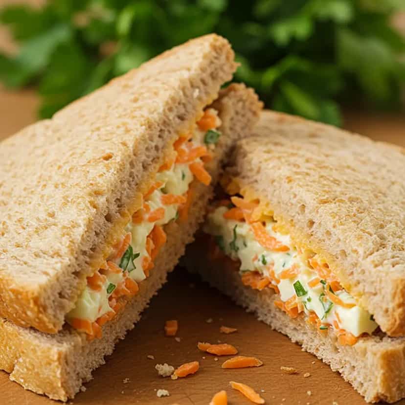 Foto deliciosa de Sanduíche Natural de Sardinha pronta para servir - Snacks Naturais