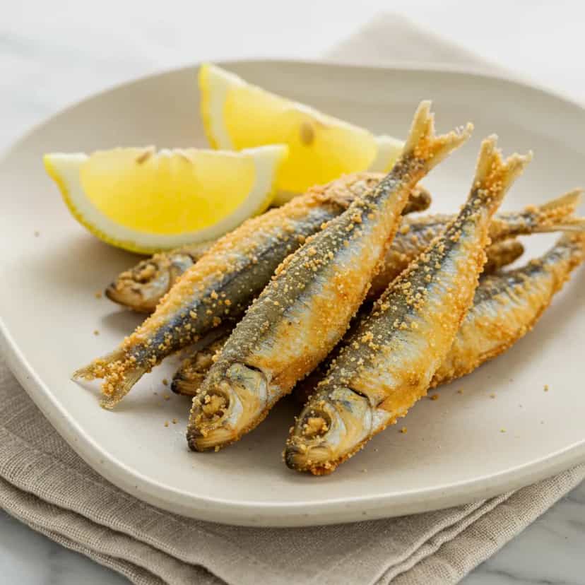 Foto deliciosa de Sardinha Frita ao Limão e Alho pronta para servir - Outras Receitas