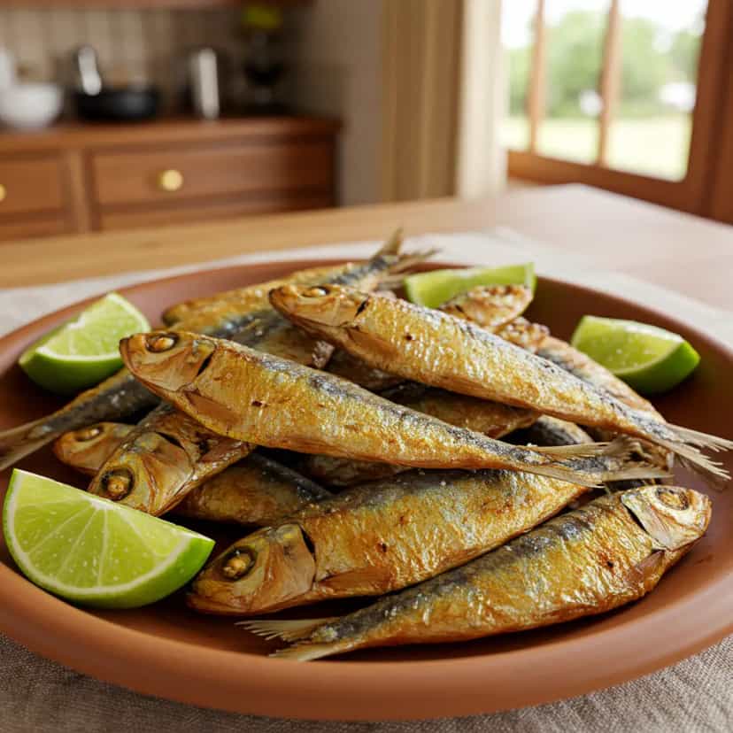 Foto deliciosa de Sardinha frita pronta para servir - Salgadinhos