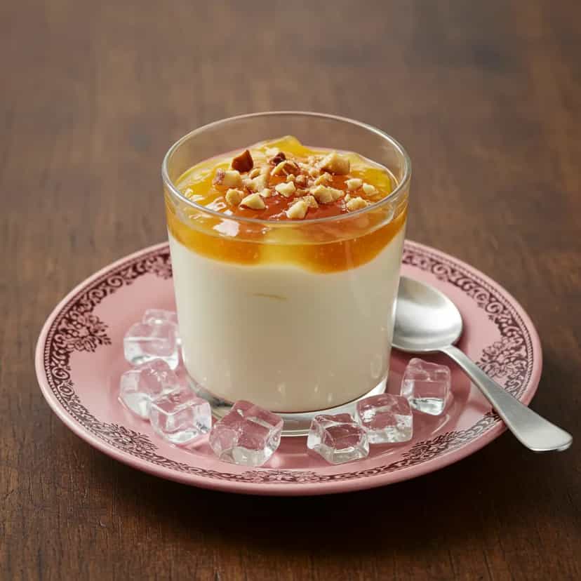 Foto deliciosa de Semifredo de Amendoim com Café: Sobremesa Cremosa pronta para servir - Doces Gelados & Sorvetes