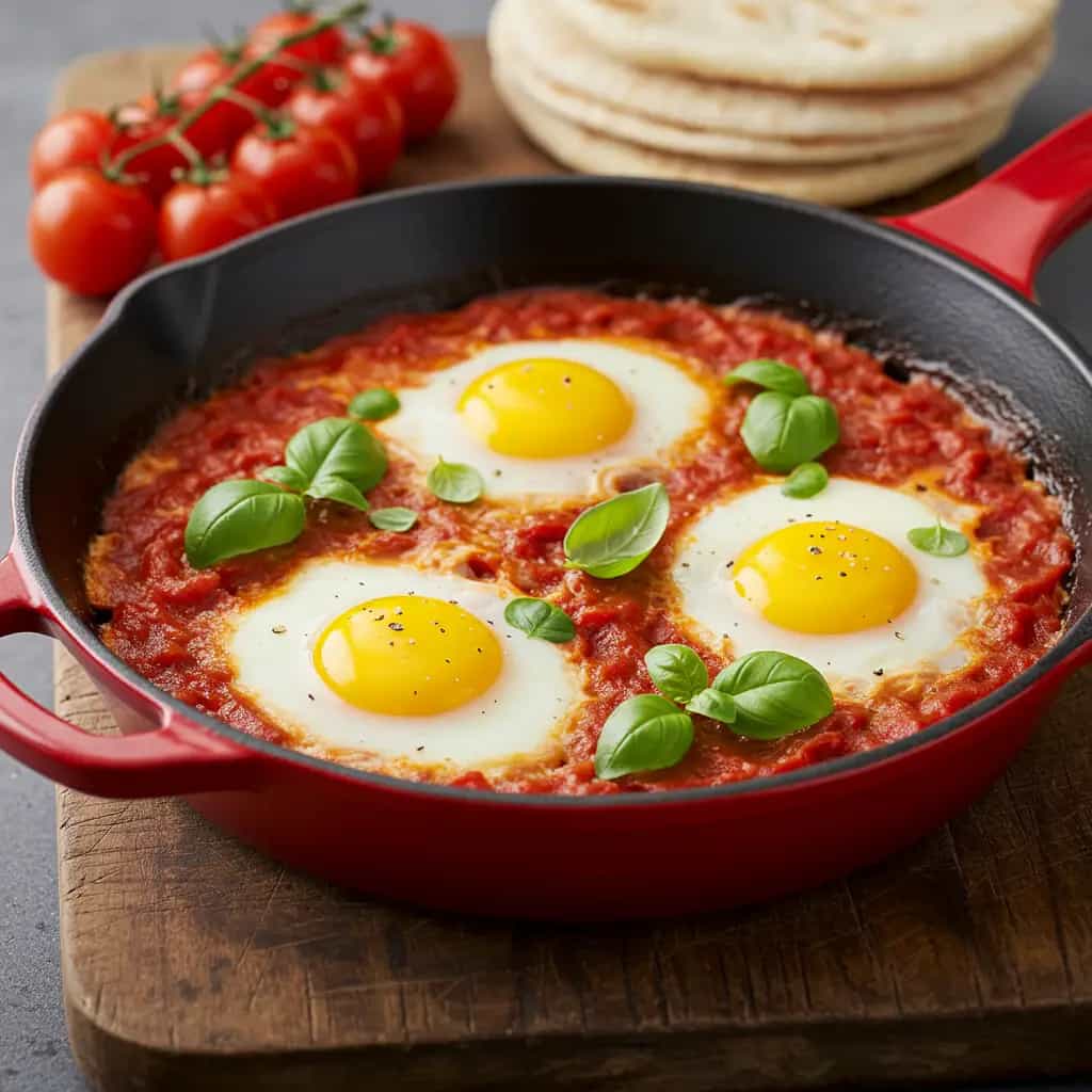 Shakshuka Brasileiro: Ovos Poché em Molho de Tomate