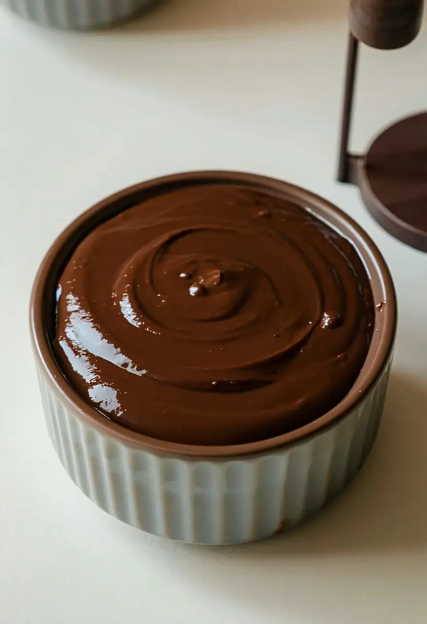 Foto deliciosa de Pudim de Chocolate Cremoso pronta para servir - Pudins & Cremes