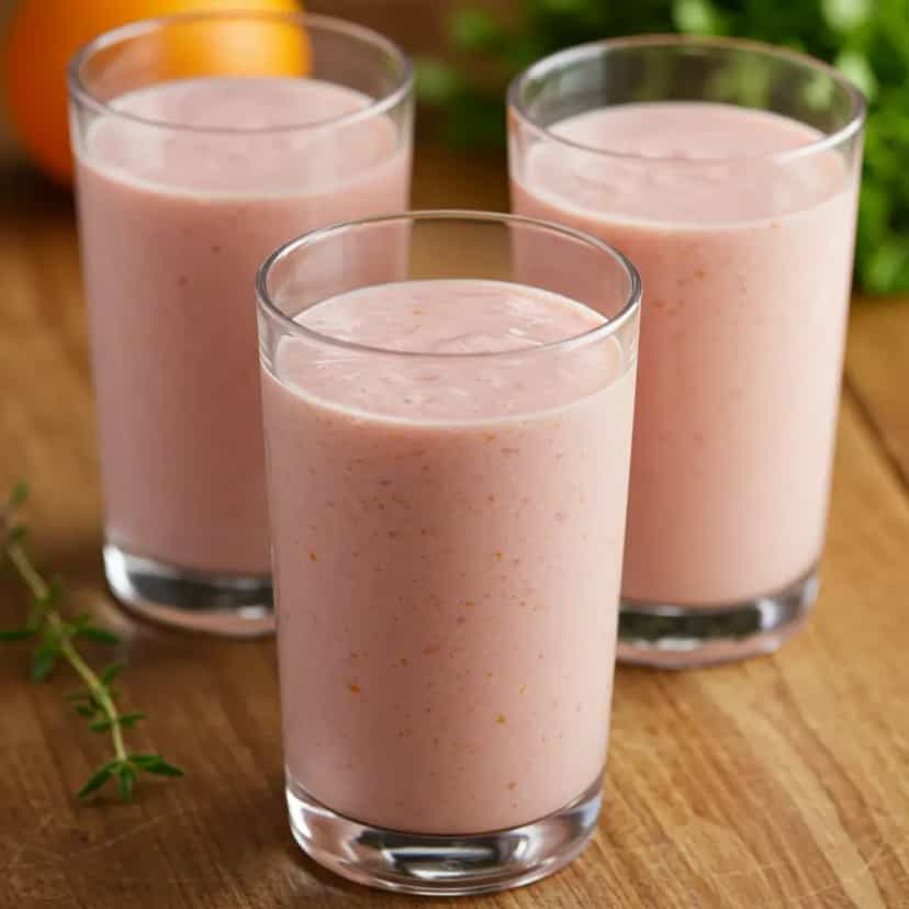 Foto deliciosa de Smoothie Cremoso de Goiaba com Aveia pronta para servir - Sucos & Smoothies