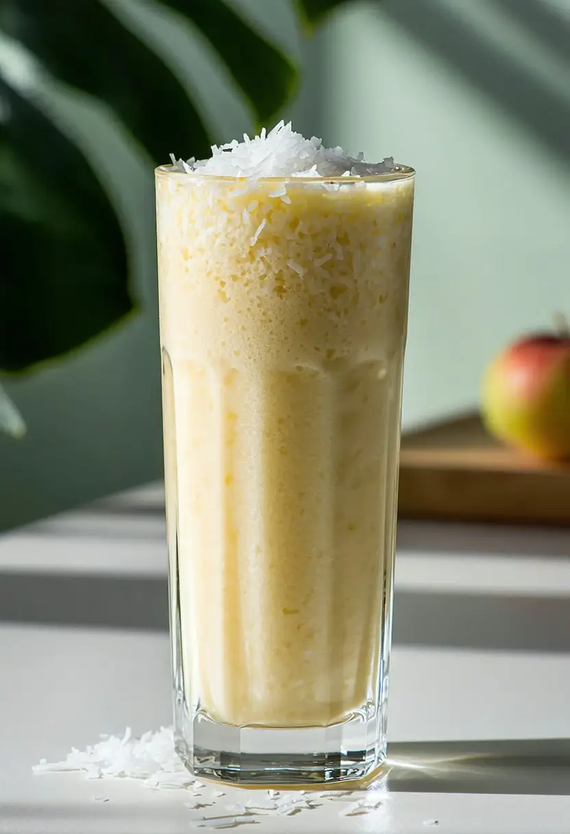 Foto deliciosa de Smoothie de Abacaxi e Coco pronta para servir - Sucos & Smoothies
