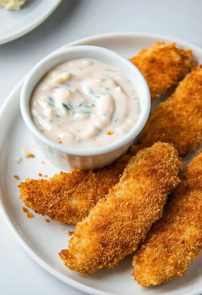 Foto deliciosa de Snack de Frango com Molho Gorgonzola pronta para servir - Outras Receitas