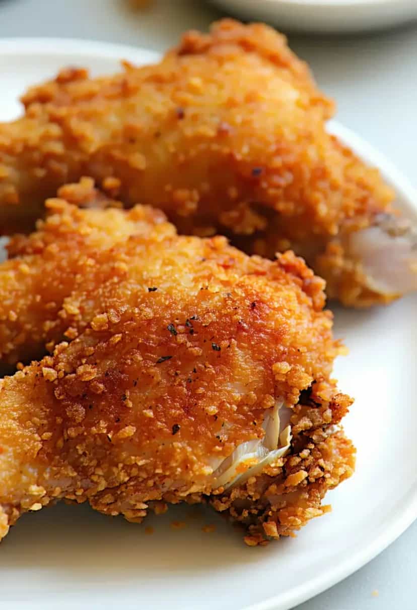 Foto deliciosa de Sobrecoxa Frita Crocante pronta para servir - Carnes & Frango