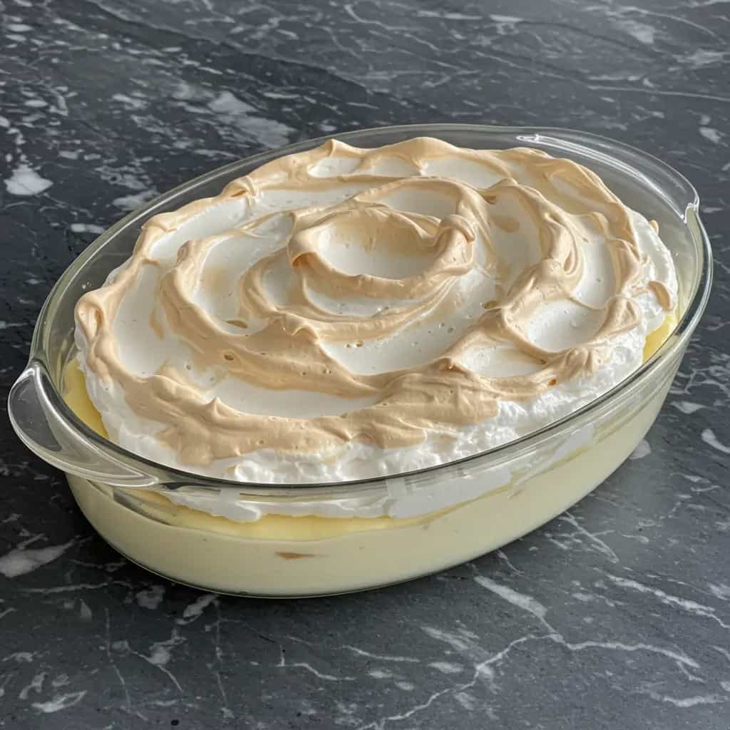 Sobremesa Cremosa de Banana com Suspiro