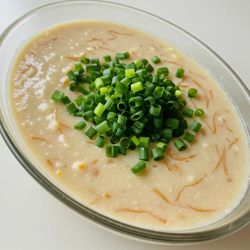 Sopa Cremosa de Banana Verde com Frango Desfiado