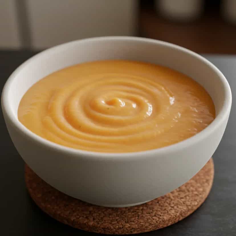 Foto deliciosa de Sopa Cremosa de Cenoura e Batata pronta para servir - Sopas & Caldos