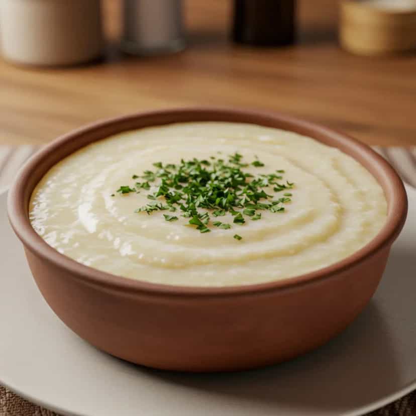 Foto deliciosa de Sopa de couve-flor cremosa pronta para servir - Sopas & Caldos
