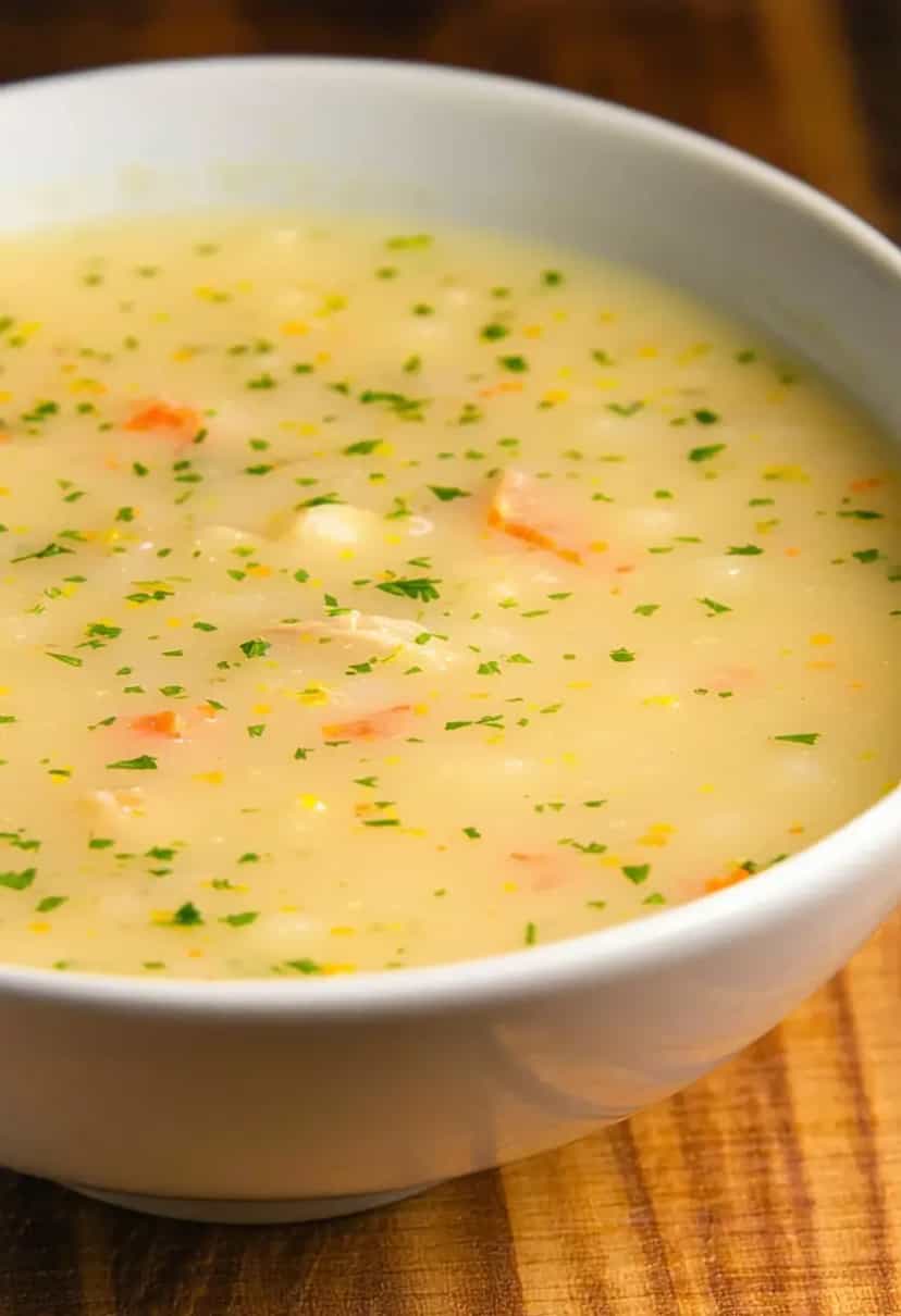 Foto deliciosa de Sopa de Inhame com Frango pronta para servir - Sopas & Caldos