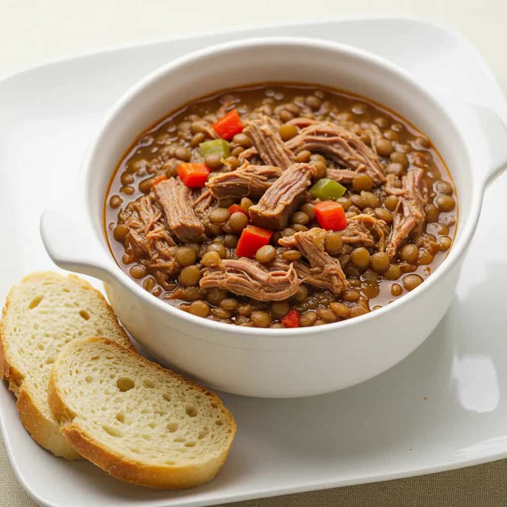 Sopa de Lentilha com Carne-Seca