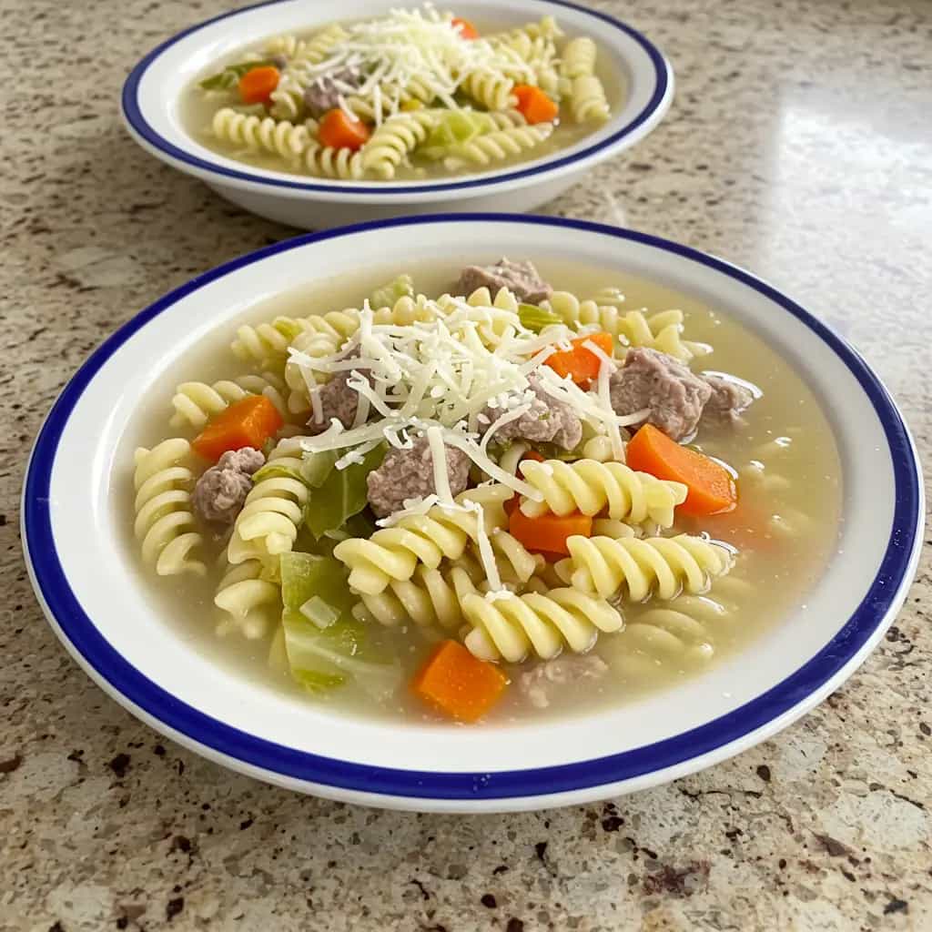 Sopa de Macarrão com Carne