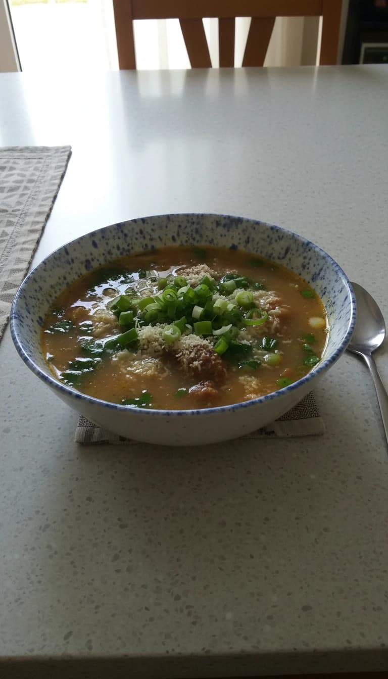 Sopa de Mandioca com Carne e Linguiças