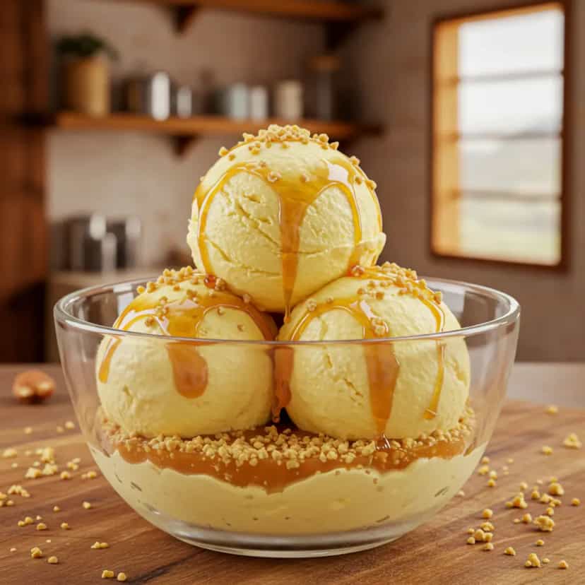 Foto deliciosa de Sorvete caseiro tipo industrial pronta para servir - Doces Gelados & Sorvetes