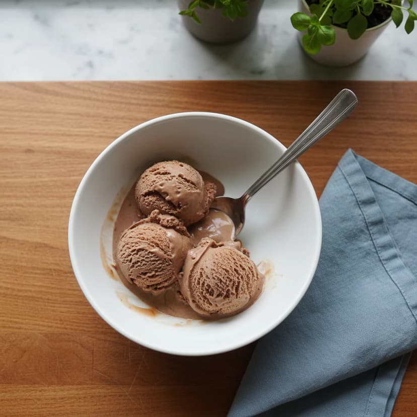 Sorvete Cremoso de Brigadeiro