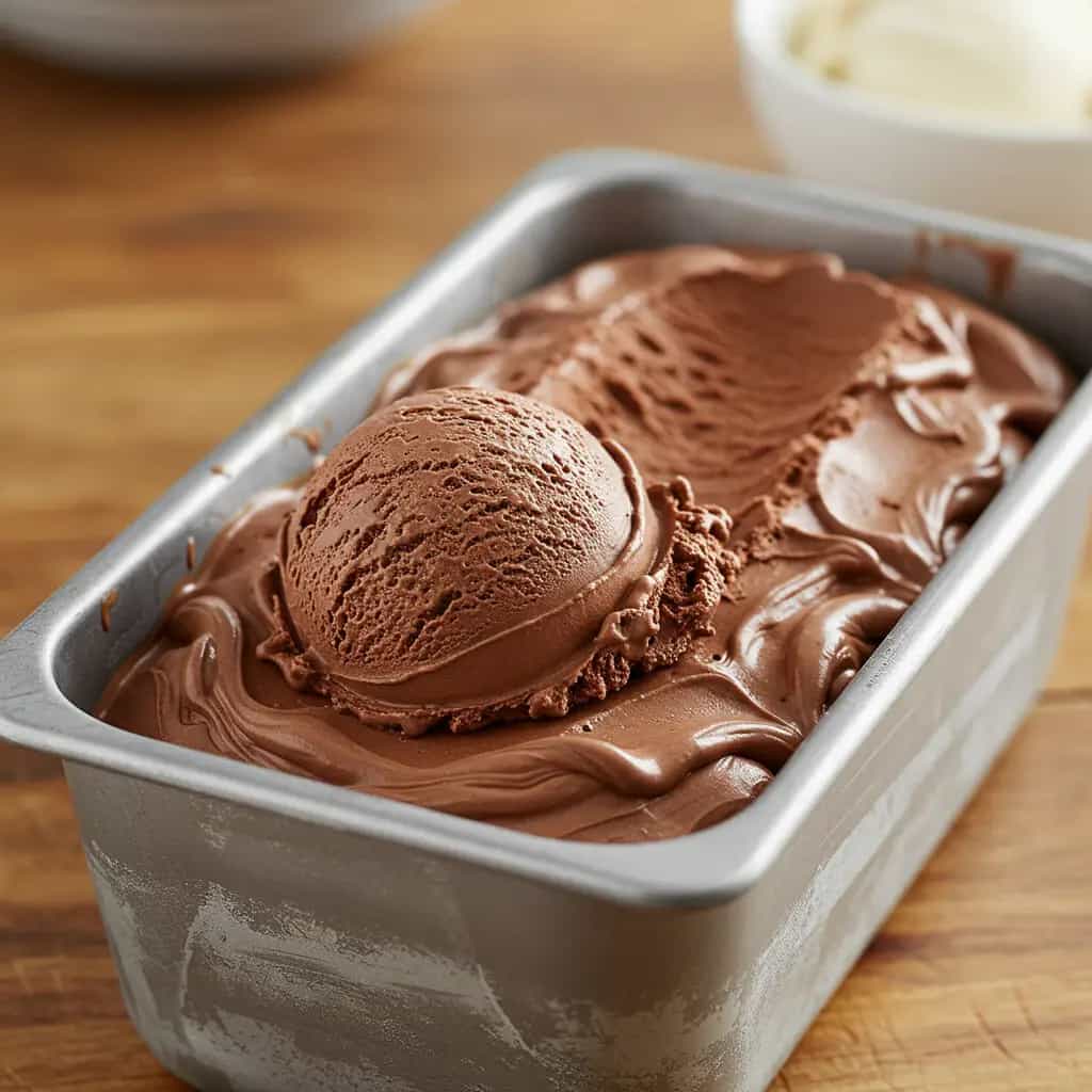 Sorvete Cremoso de Chocolate