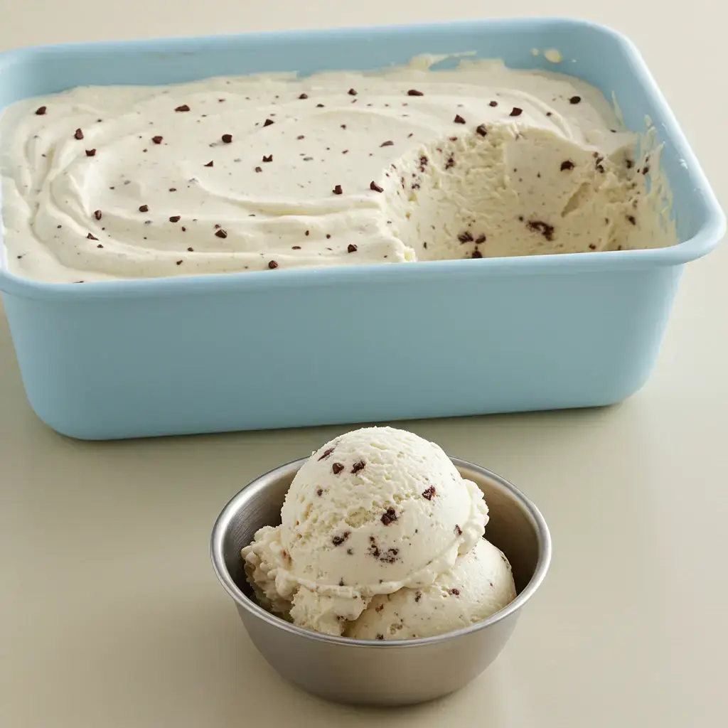 Sorvete de Flocos com Chocolate Meio Amargo
