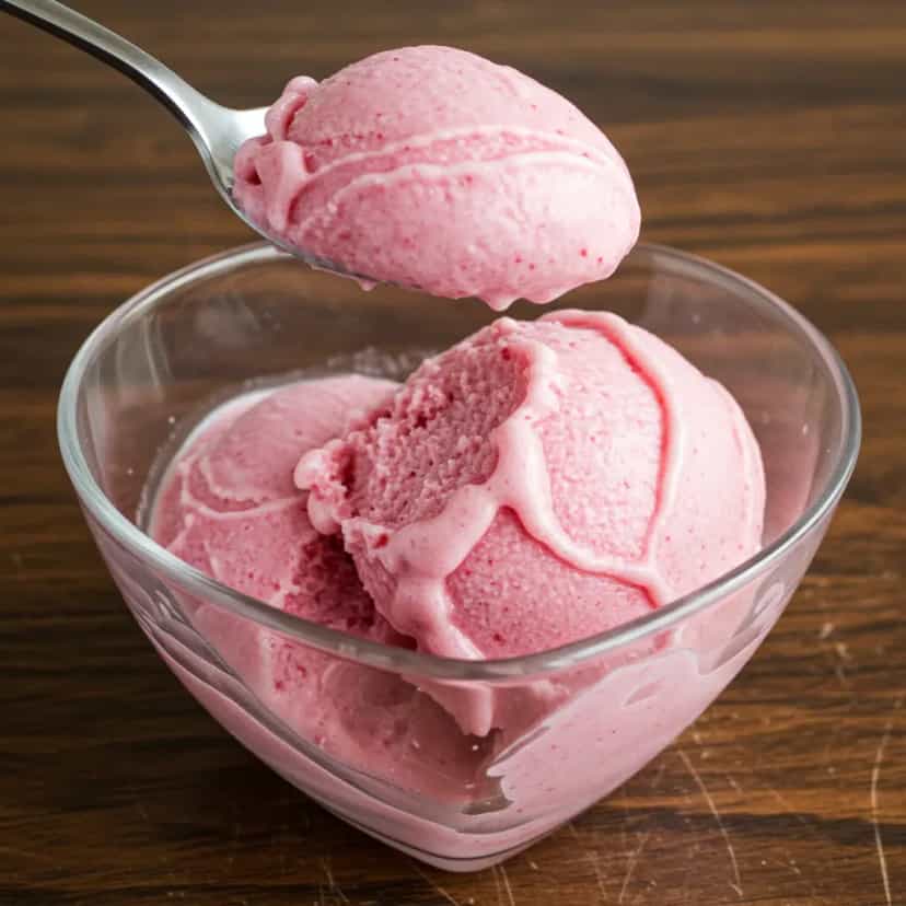 Foto deliciosa de Sorvete de Frutas Rápido pronta para servir - Doces Gelados & Sorvetes