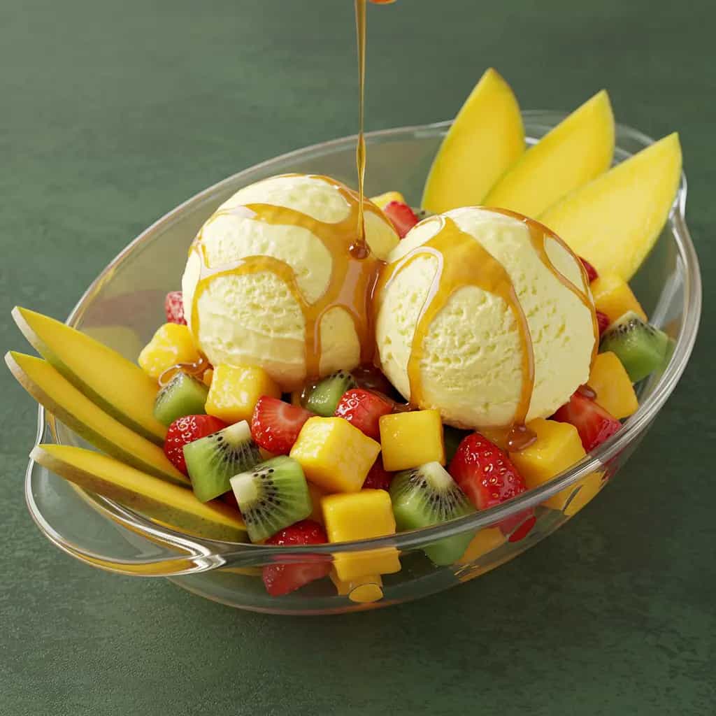 Sorvete Tropical com Caramelo