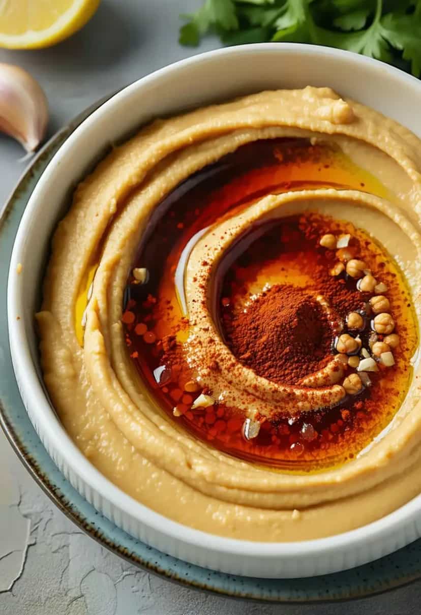 Foto deliciosa de Hummus Apimentado pronta para servir - Pastas & Patês