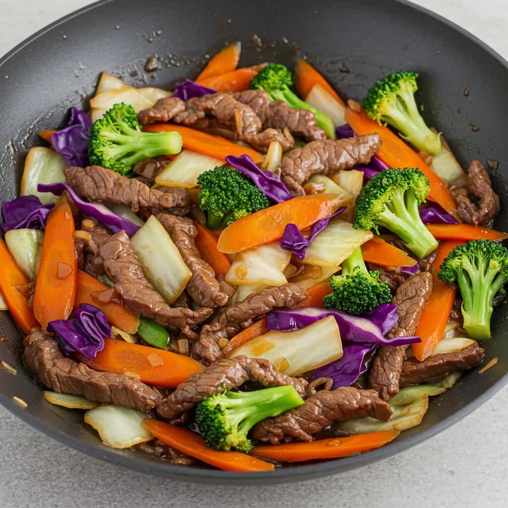 Stir-fry de Carne com Legumes