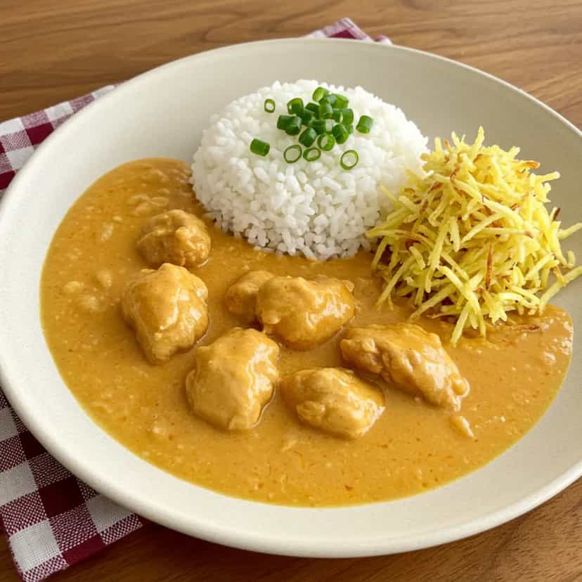 Foto deliciosa de Strogonoff Cremoso de Frango com Três Queijos pronta para servir - Carnes & Frango