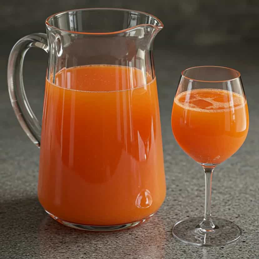 Foto deliciosa de Suco de Cenoura e Laranja Refrescante pronta para servir - Sucos & Smoothies