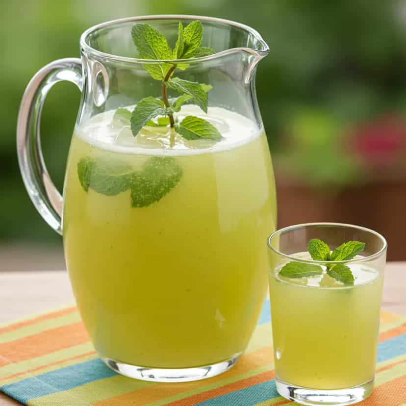 Foto deliciosa de Suco Detox Refrescante de Pepino e Abacaxi pronta para servir - Sucos & Smoothies